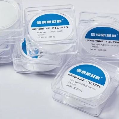 Hydrophobic PVDF Membrane Disc Filter 0.45um Pore Size Hydrophilic Treatment