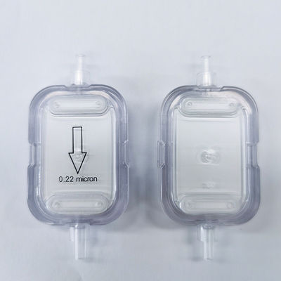 Medical Double Deck Square in-line intravenous filter Liquid Filtration And Automatic Air Venting